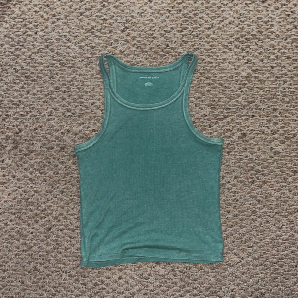 Teal American Eagle Tank Top size L